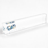 Porte-nom Pour Bureau Symbole infini de papillons Morpho bleus