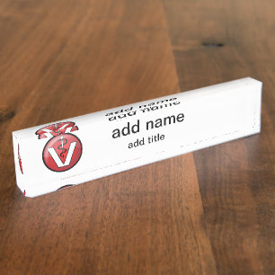 Porte-nom Pour Bureau Symbole médical vétérinaire