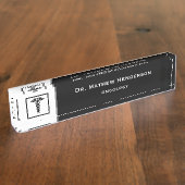 Porte-nom Pour Bureau Symbole Médicale du docteur Caduceus (Taille)