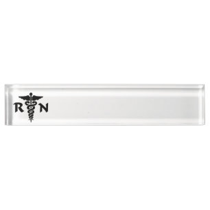 Porte-nom Pour Bureau Symboles Médicale d'infirmière de RN
