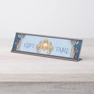 Porte-nom Pour Bureau Table de cadeaux de mariage sur la plage avec hipp