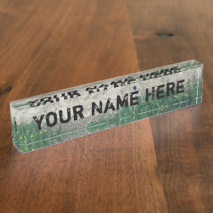 Porte-nom Pour Bureau Tableau de bord personnalisable en relief