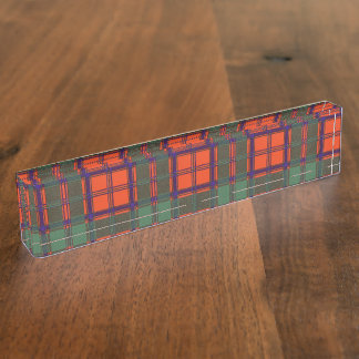 Porte-nom Pour Bureau Tartan écossais de kilt de plaid de clan de