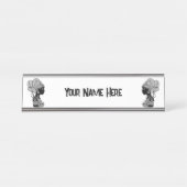 Porte-nom Pour Bureau Tatouage Tribal Portrait de Fille Africaine (Devant)