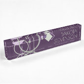 Porte-nom Pour Bureau Tattoos | Marque Bohémienne violet verte
