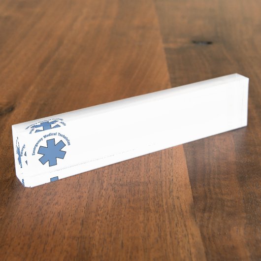 Porte-nom Pour Bureau Technicien Médicale de secours d'EMT (Taille)