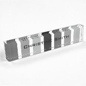 Porte-nom Pour Bureau Teintes gris argenté