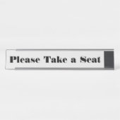 Porte-nom Pour Bureau Téméraire, Attraper les yeux "S'il vous plaît pren (Devant)