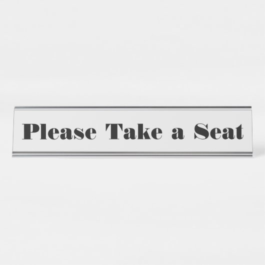 Porte-nom Pour Bureau Téméraire, Attraper les yeux "S'il vous plaît pren (Devant)