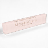 Porte-nom Pour Bureau Tendance rose vif moderne minimaliste