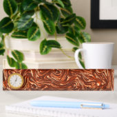 Porte-nom Pour Bureau Terre cuite brune texturée
