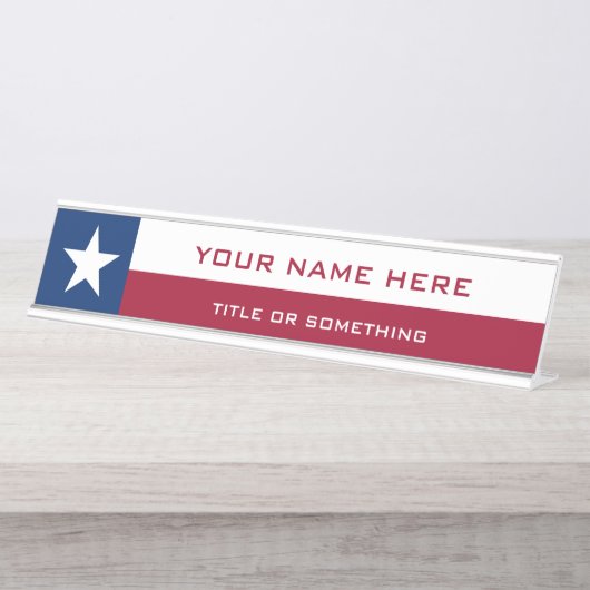 Porte-nom Pour Bureau Texas (Devant)
