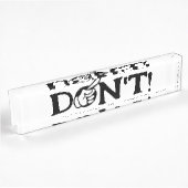 Porte-nom Pour Bureau Texte "NE PAS" Avec Doigt