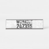 Porte-nom Pour Bureau Texte usé et rayé Workout 247365 rustique (Devant)