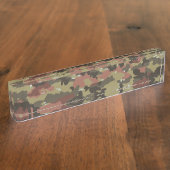 Porte-nom Pour Bureau Texture camouflage marron (Taille)