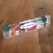 Porte-nom Pour Bureau Texture colorée (Taille)