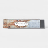 Porte-nom Pour Bureau Texture de peinture d'épluchage (Devant)