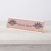 Porte-nom Pour Bureau Thanksgiving Pluced Turkey (Devant)