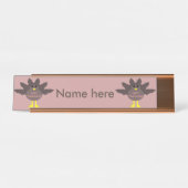Porte-nom Pour Bureau Thanksgiving Pluced Turkey (Devant)