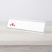 Porte-nom Pour Bureau Thé avec moi (Devant)