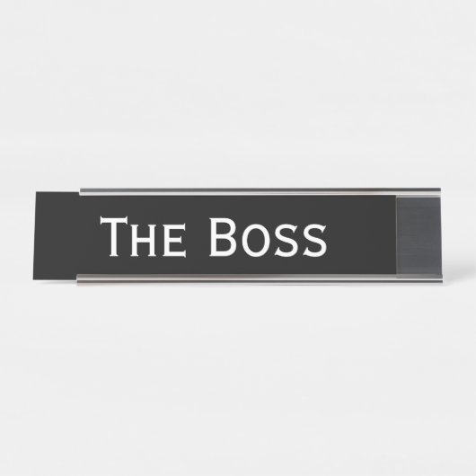 Porte-nom Pour Bureau The boss (Devant)
