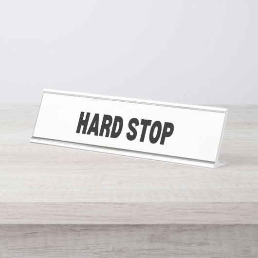 Porte-nom Pour Bureau The Final Word | Hard Stop Executive (Devant)
