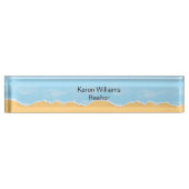 Porte-nom Pour Bureau Thème de Beach Realtor (Devant)