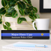 Porte-nom Pour Bureau Thin Blue Line