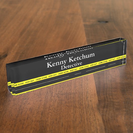 Porte-nom Pour Bureau Thin Blue Line (Taille)