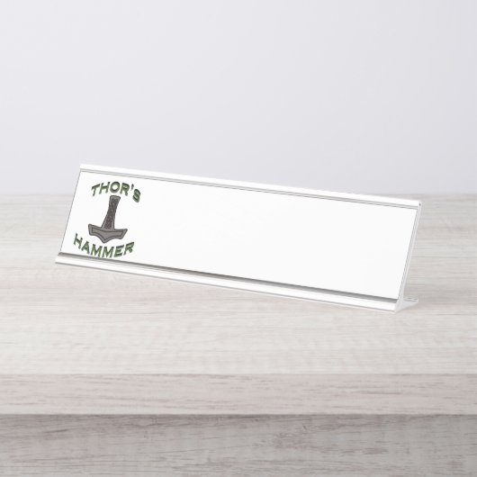 Porte-nom Pour Bureau Thor's Hammer (Devant)