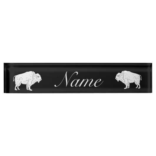 Porte-nom Pour Bureau Thunder_Cove de Buffalo (Devant)