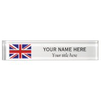 Titre du nom personnalisé drapeau Union Jack brita