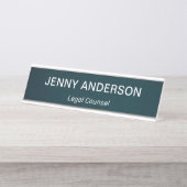 Porte-nom Pour Bureau Titre Office simple professionnel moderne (Devant)