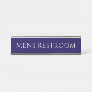 Porte-nom Pour Bureau Toilettes Hommes Bleu Élégant