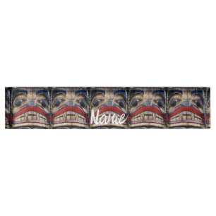 Porte-nom Pour Bureau Tonnerre à visage totem