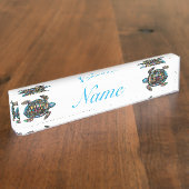 Porte-nom Pour Bureau Tonnerre de tortue de mer (Taille)