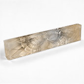 Porte-nom Pour Bureau Tons Terre Abstrait Art fractal moderne Texture