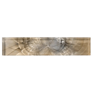 Porte-nom Pour Bureau Tons Terre Abstrait Art fractal moderne Texture