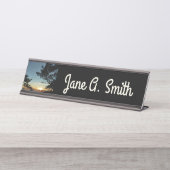 Porte-nom Pour Bureau Torrey Pine Sunset III Paysage californien (Devant)