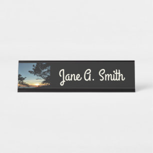 Porte-nom Pour Bureau Torrey Pine Sunset III Paysage californien