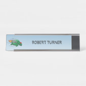 Porte-nom Pour Bureau Tortue Fusée (Devant)