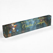 Porte-nom Pour Bureau Toucan Steampunk au Clair de Lune.