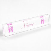 Porte-nom Pour Bureau Tourner-Tourner Rose