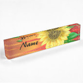 Porte-nom Pour Bureau Tournesol