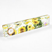 Porte-nom Pour Bureau Tournesol d'aquarelle 7