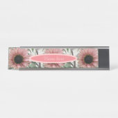 Porte-nom Pour Bureau Tournesol rose pâle Personnalisé (Devant)