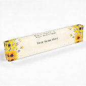 Porte-nom Pour Bureau Tournesols
