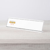 Porte-nom Pour Bureau Tout sur la sécurité (Devant)