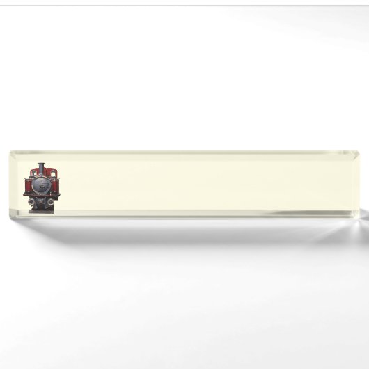Porte-nom Pour Bureau Train Bleu Et Rouge (Devant)