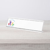 Porte-nom Pour Bureau Travail social (Devant)